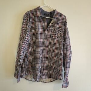 Brave Soul Red and Blue Checkered Button Down Shirt